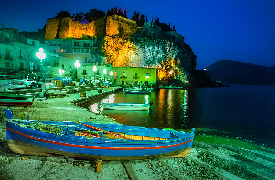 Lipari Photograph - Harbour Of Lipari At Night - Sicily by Martin Liebermann Lipari Photograph - Harbour Of Lipari At Night - Sicily by Martin Liebermann