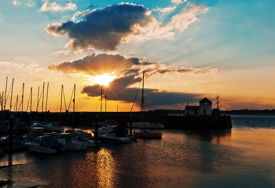 Harbour sunset Photograph by B Cash