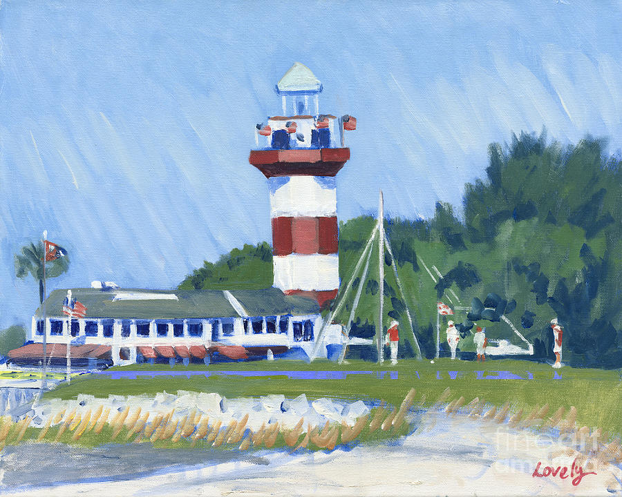 Putting in Harbour Town  Painting by Candace Lovely