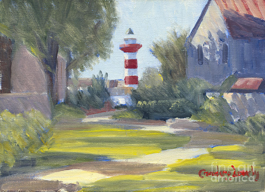 Hilton Head Island Painting - Harbour Town Lighthouse Path by Candace Lovely