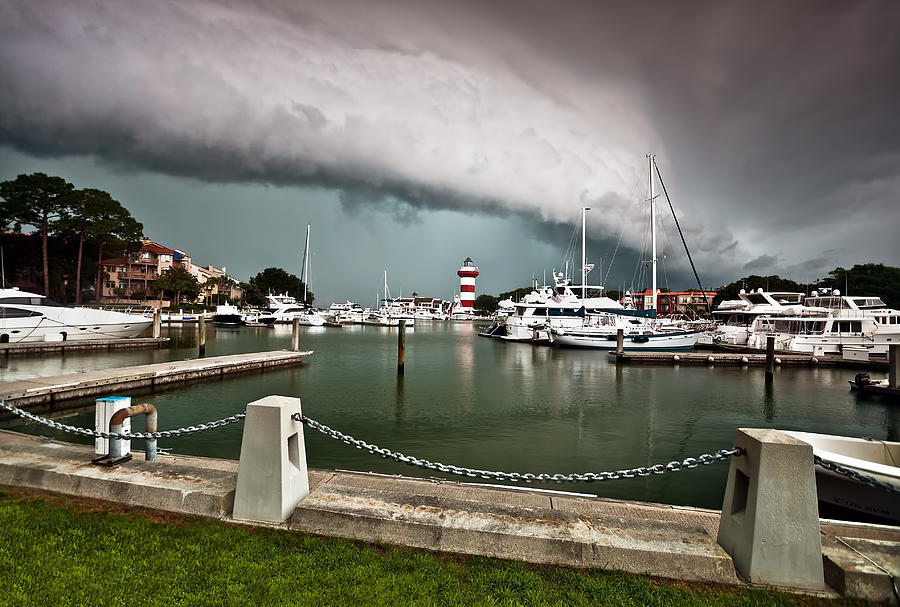 Nature Photograph - Harbour Town Storm - Hilton Head SC by Douglas Berry