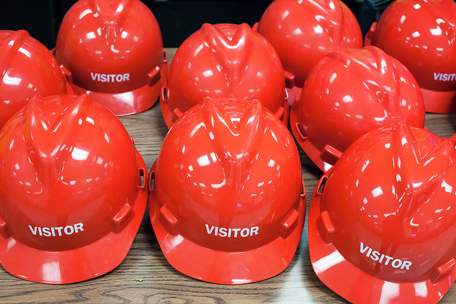 Hard Hats For Visitors Photograph by Jim West