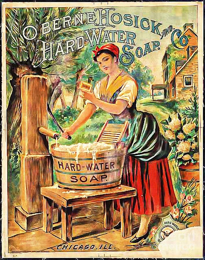 Vintage Photograph - Hard Water Soap Ad by Audreen Gieger