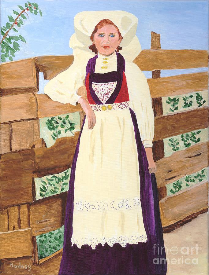 Hardanger Girl Painting by Rodney Campbell