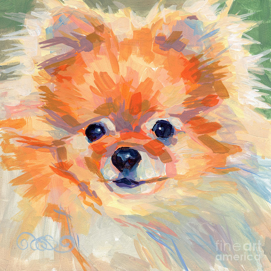 Pomeranian Painting - Hardley A Hadley by Kimberly Santini