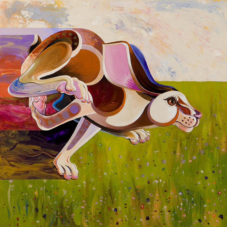 Hare Borne Painting by Bob Coonts