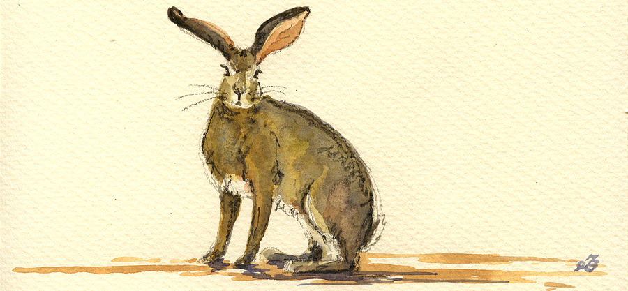 Nature Painting - Hare  by Juan  Bosco