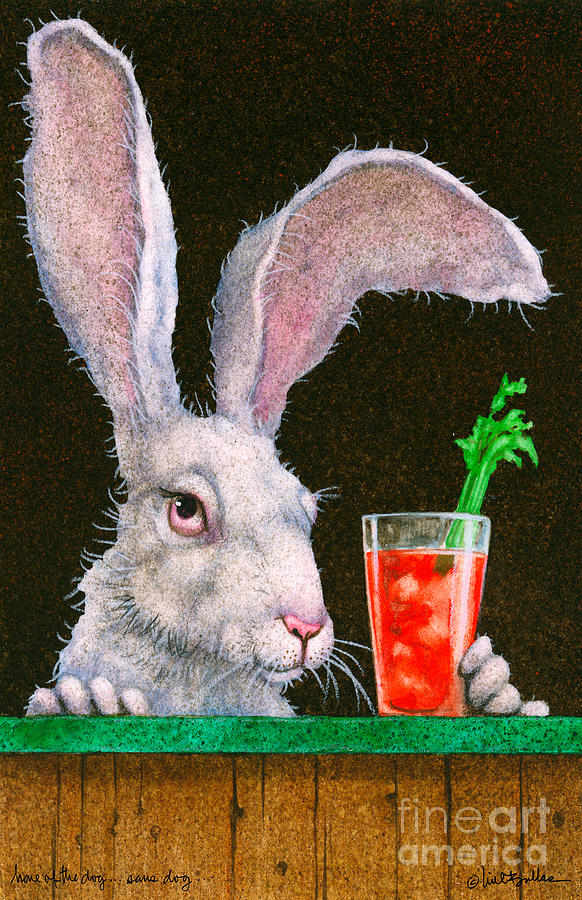 Hare of the dog...sans dog... Painting by Will Bullas