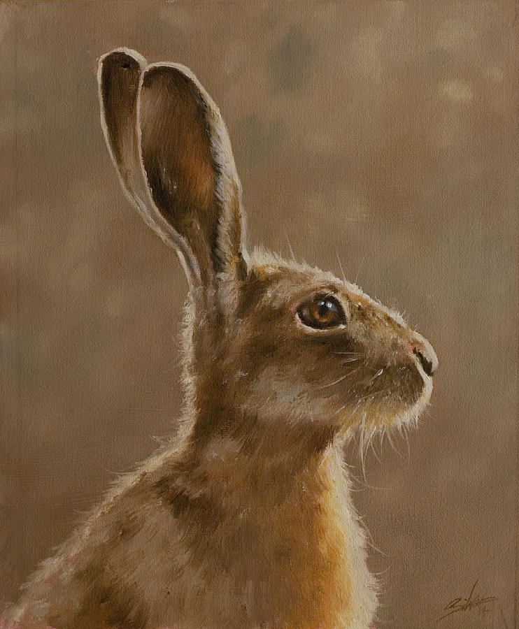 Hare Portrait I Painting by John Silver