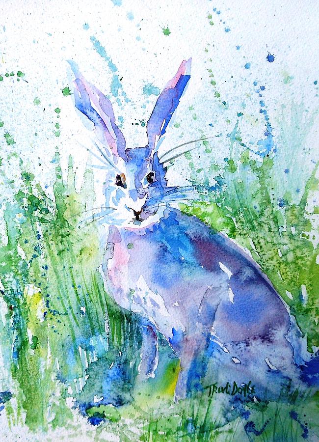 Hare Stare Painting by Trudi Doyle