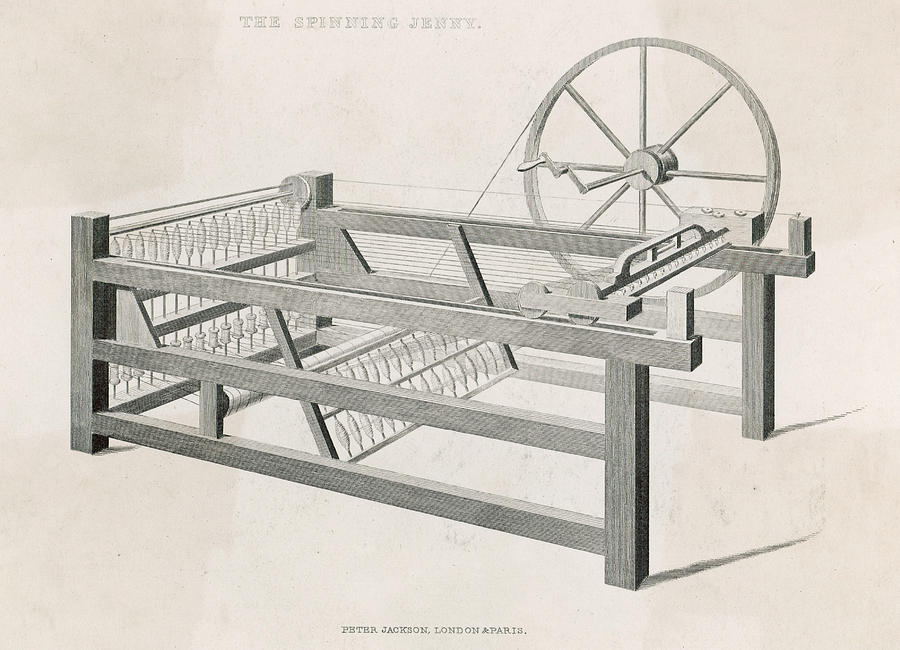 Hargreaves' Spinning Jenny James Drawing by Mary Evans Picture Library