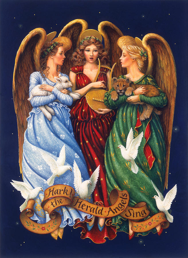 Hark The Herald Angels Sing Painting by Lynn Bywaters