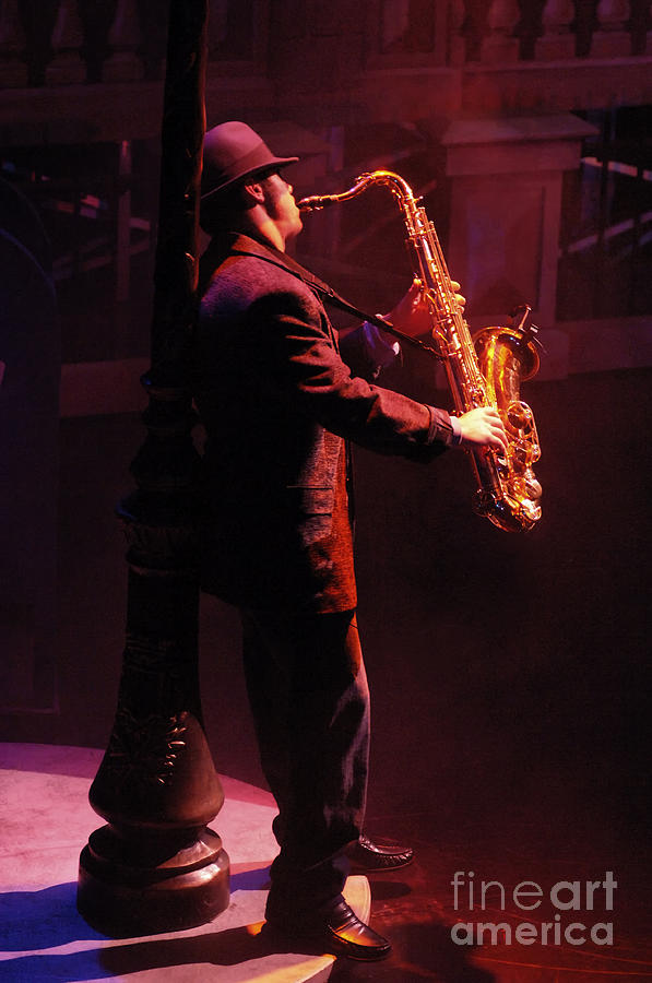 Music Photograph - Sax In The City 1 by Bob Christopher