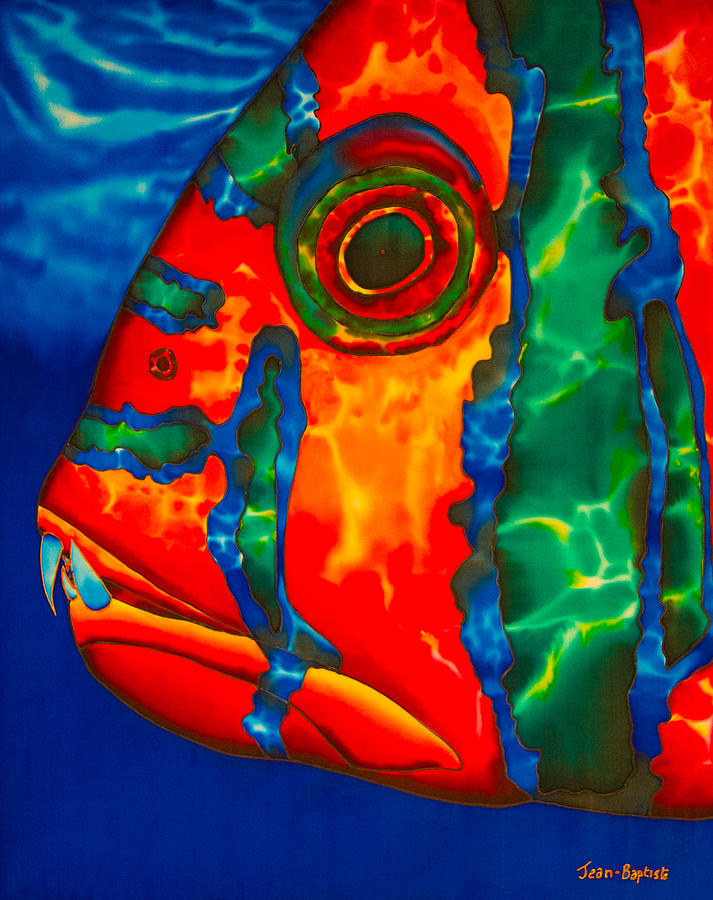Nature Painting - Harlequin Tusk Fish by Daniel Jean-Baptiste