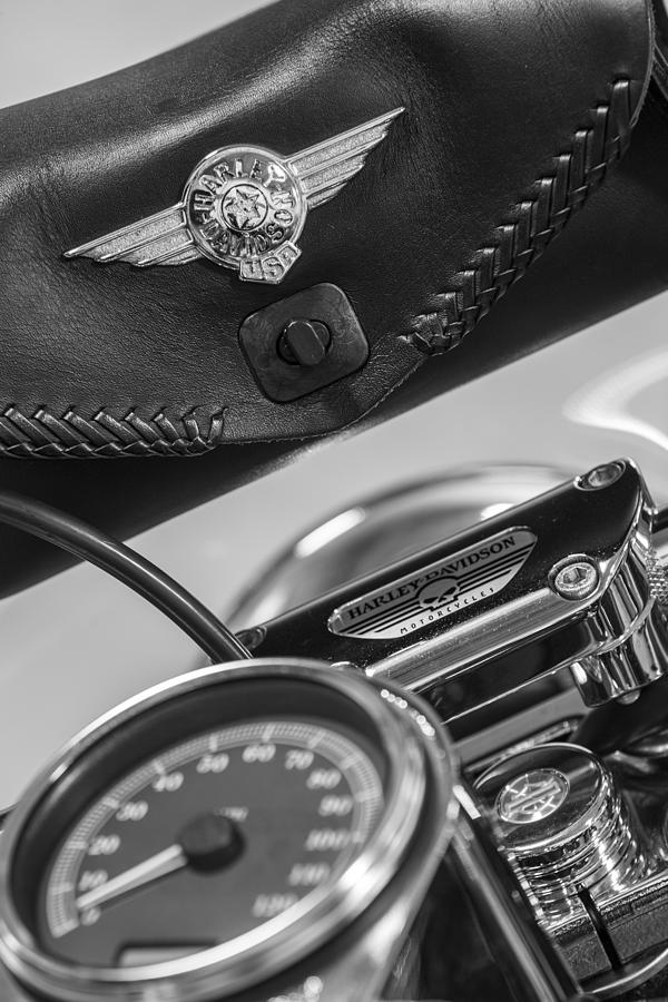 Harley Bag and Speedometer  Photograph by John McGraw