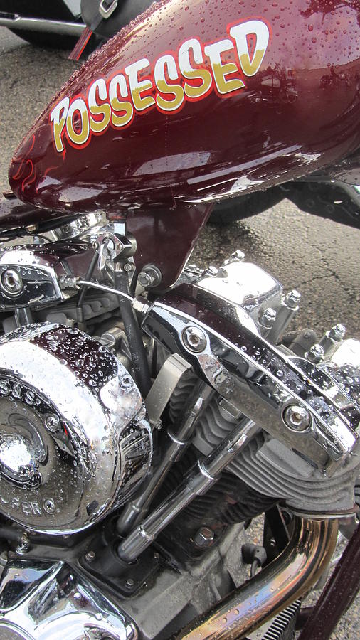 Motorcycle Photograph - Harley Close-up Possessed by Anita Burgermeister