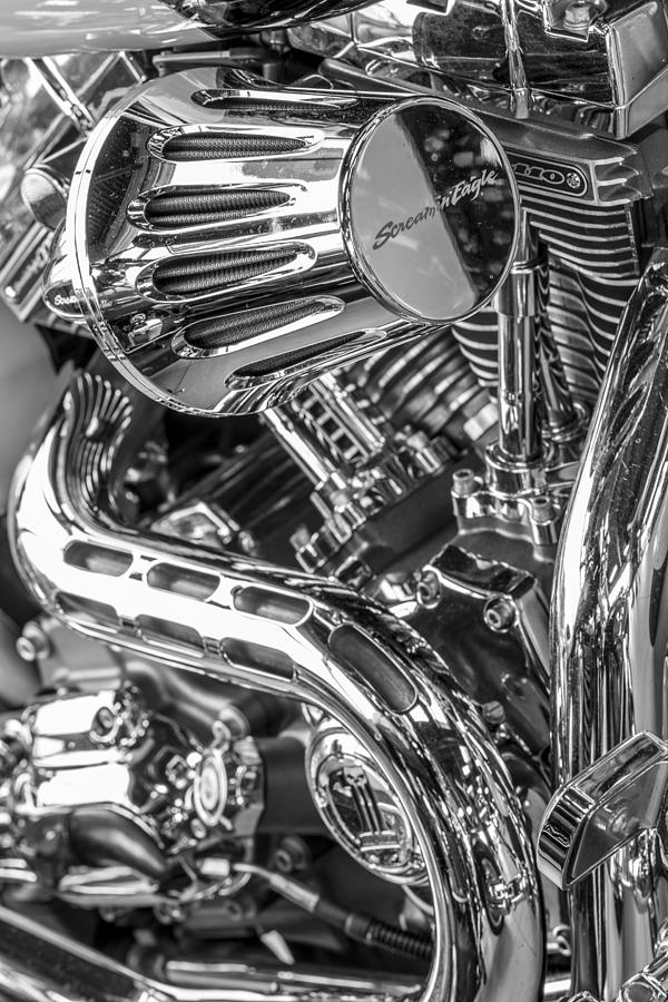 Harley Crome Engine Photograph by John McGraw