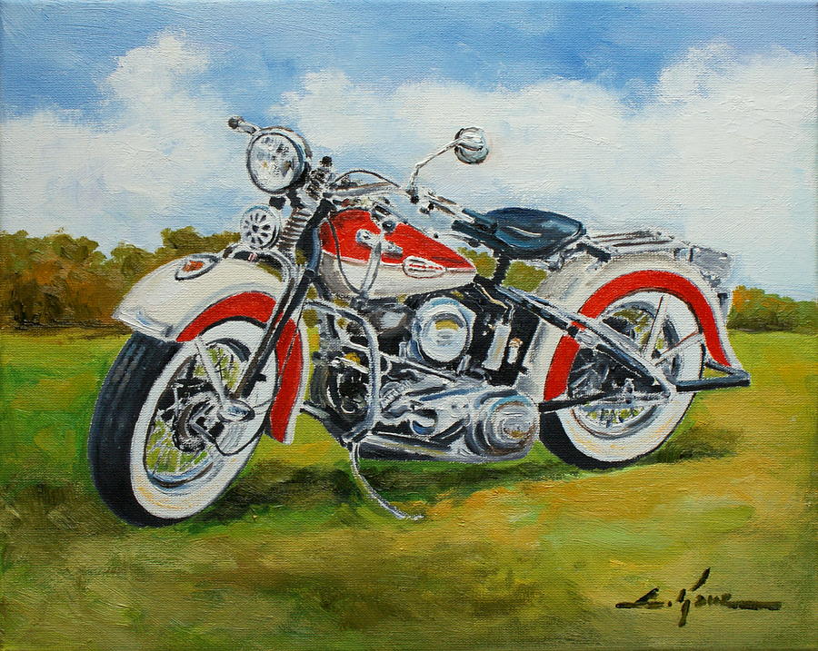 Harley Davidson 1943 Painting By Luke Karcz