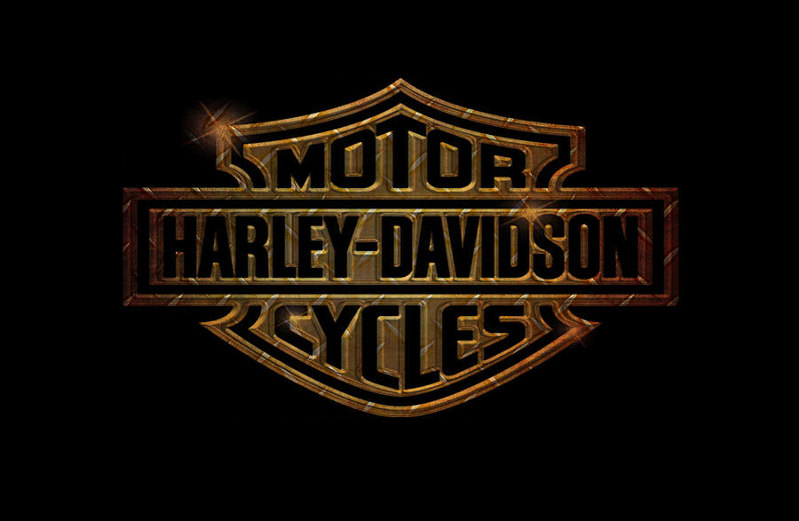Harley Davidson Emblem On Metal Texture by Eti Reid