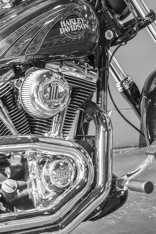 Harley Davidson Engine and Tank from Side  Photograph by John McGraw