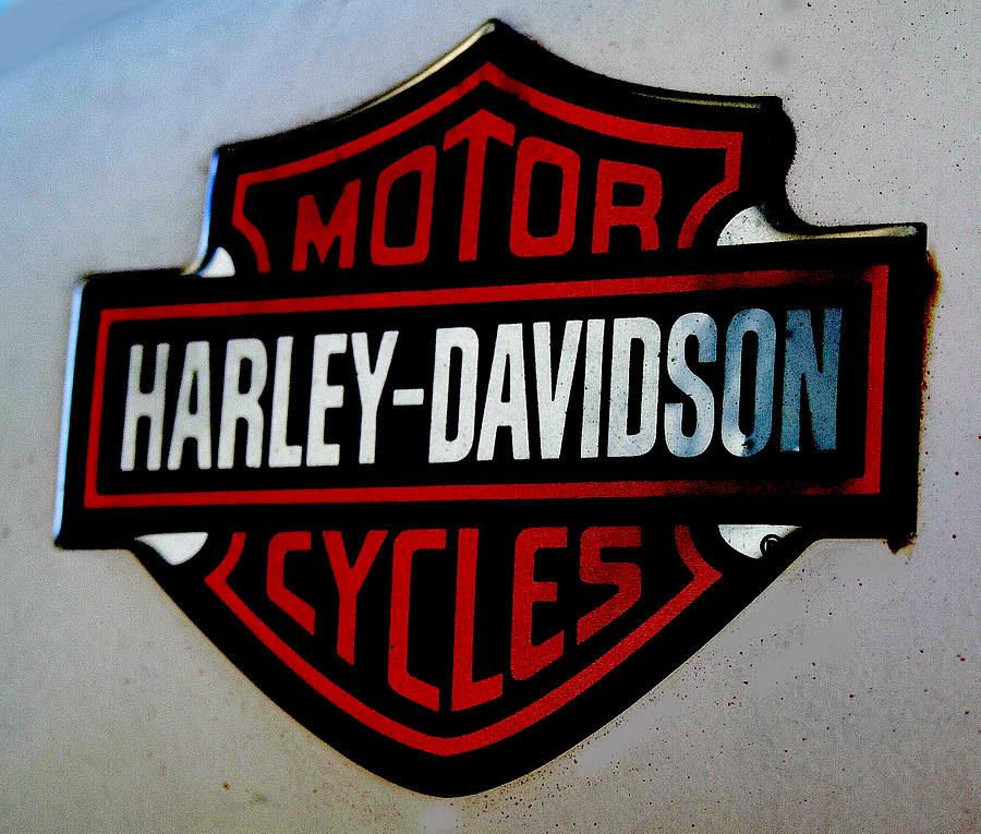 Harley Davidson vintage logo Photograph by Melinda Saminski