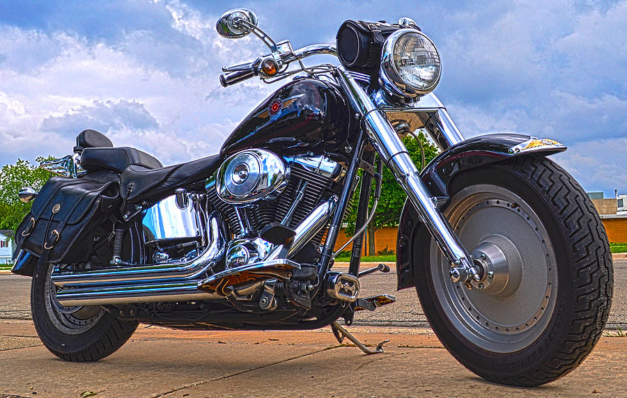 Harley FatBoy Photograph by James Leonard - Fine Art America