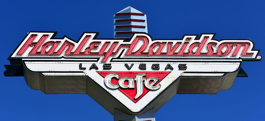 Harley Las Vegas pano Photograph by David Lee Thompson