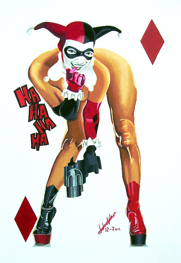 Batman Movie Pastel - Harley Quinn by Andre Ajibade