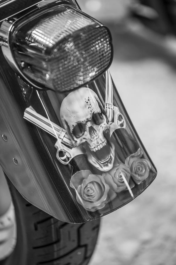 Harley Skull and Taillight  Photograph by John McGraw