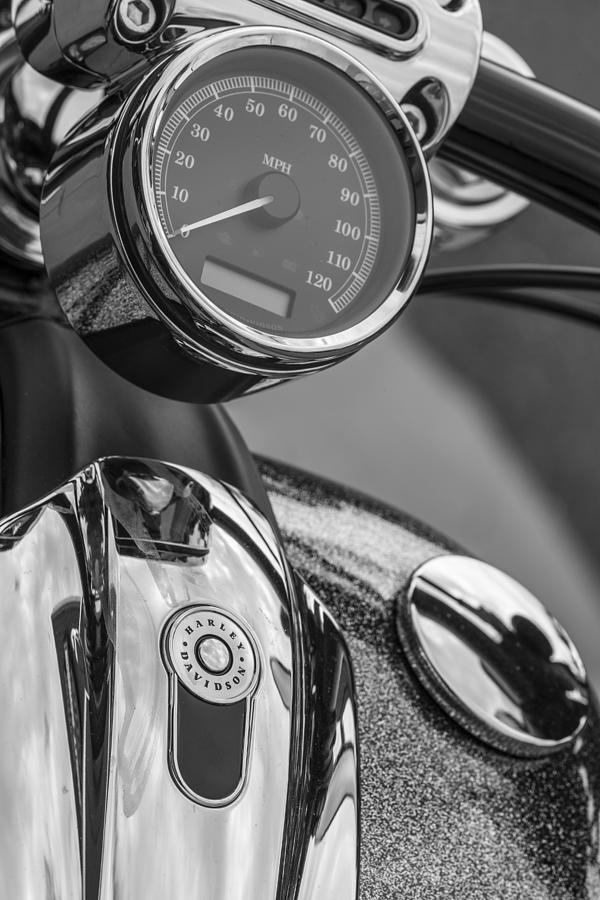 Harley Speedometer and Tank   Photograph by John McGraw