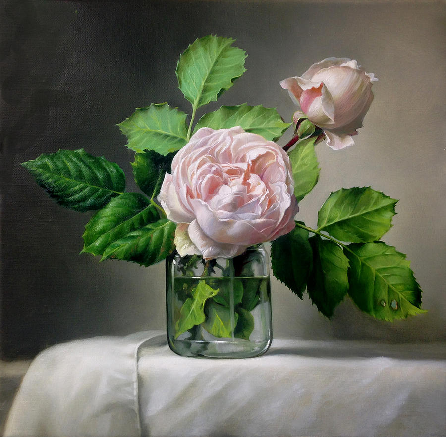 Roses Painting - Harmony by Pieter Wagemans