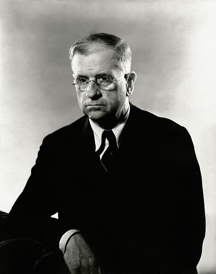 Harold L. Ickes Wearing A Suit Photograph by Lusha Nelson