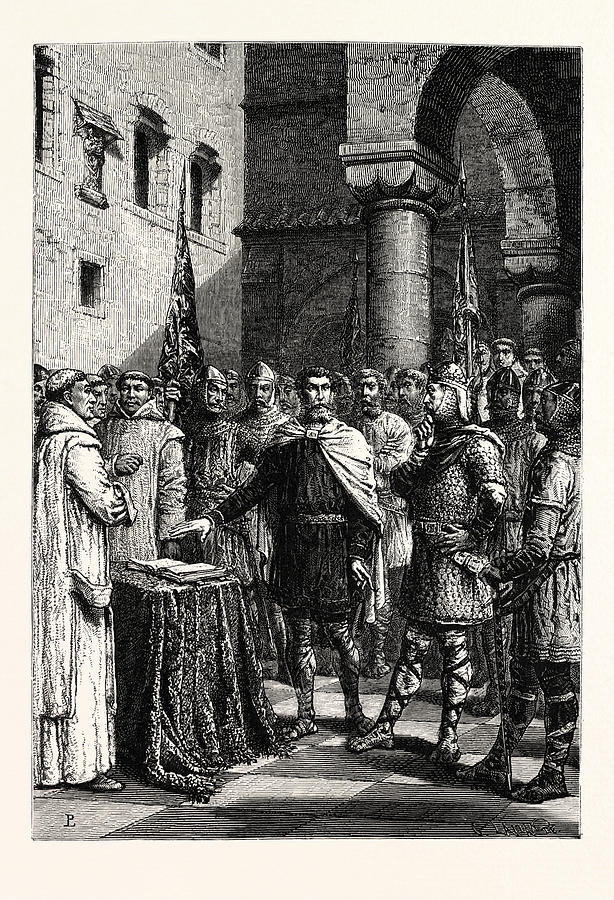 Harolds Oath On The Holy Relics Drawing By English School - Fine Art 