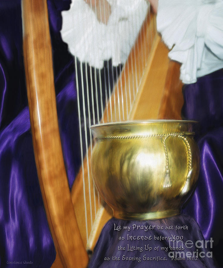 Harp Bowl And Scripture Photograph by Constance Woods
