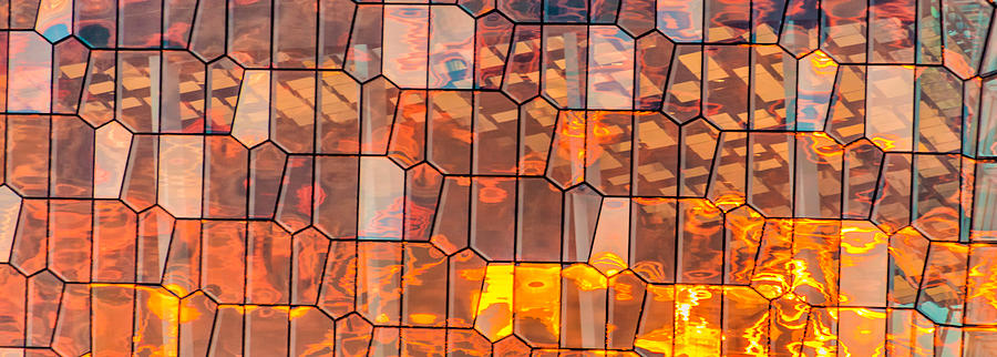 Sunset Photograph - Harpa Sunset - Reykjavik Iceland Abstract Photograph by Duane Miller