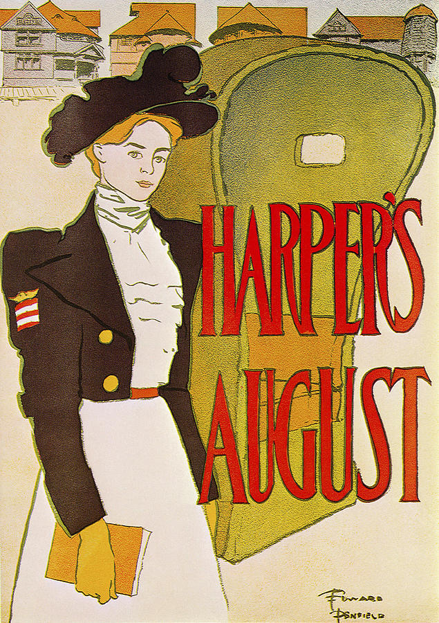 Edward Penfield Photograph - Harpers August 1897 by Edward Penfield