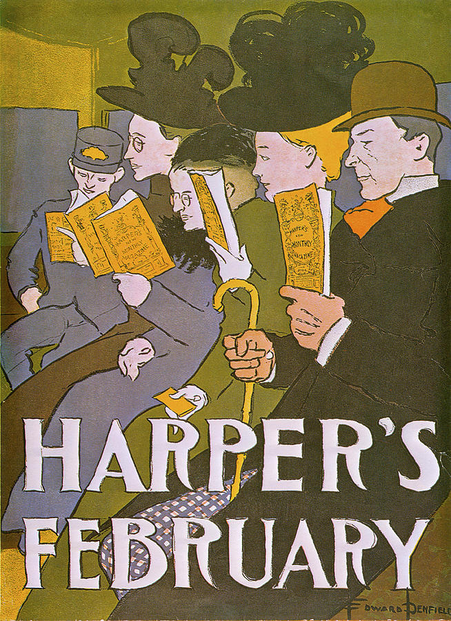 Harpers February Photograph by Edward Penfield