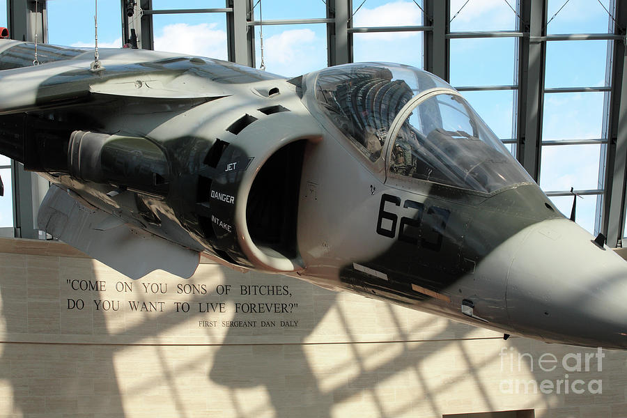 Harrier and Quote at the Marine Corps Museum Photograph by William Kuta