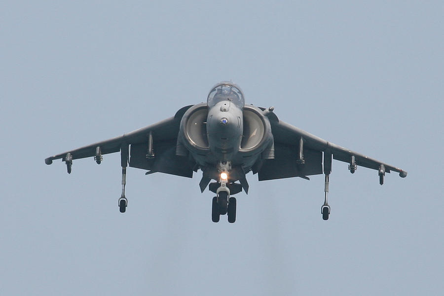 Harrier Gear Down Straight on Photograph by Donna Corless