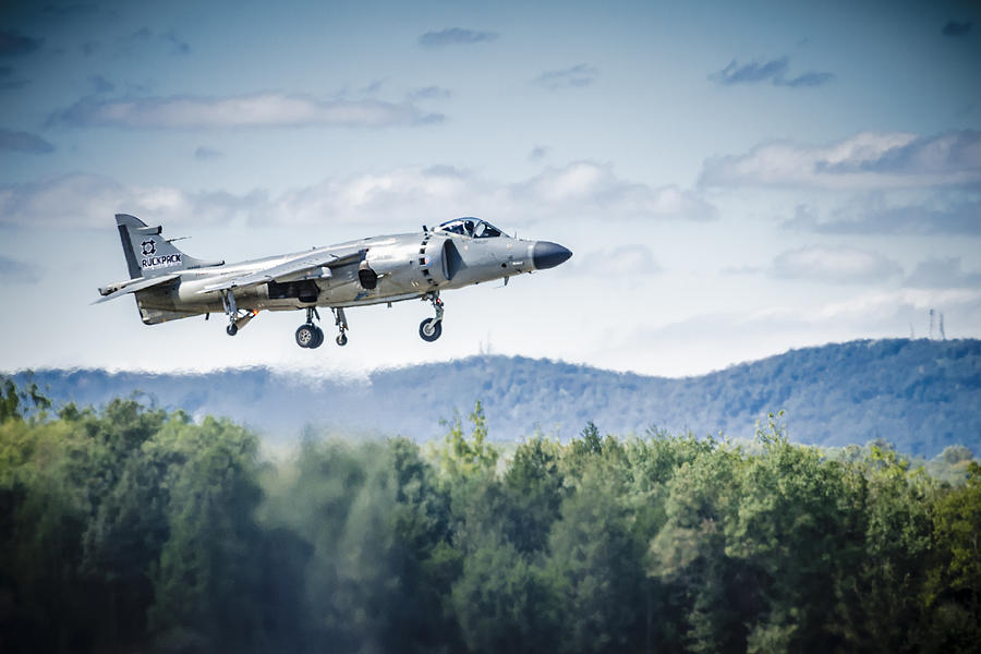 Harrier take off Photograph by Bradley Clay