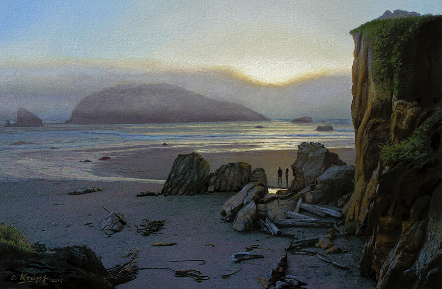 Beach Painting - Harris Beach Rendezvous by Paul Krapf