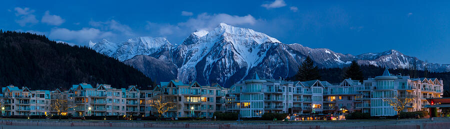 Harrison Hot Springs and Mount Cheam Range Photograph by Michael Russell