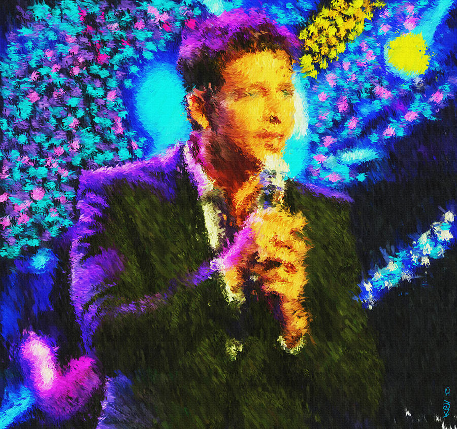 Music Painting - Harry Connick Jr by Kevin Rogerson