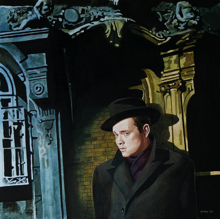 Orson Welles Painting - Harry Lime - Orson Welles by Jo King