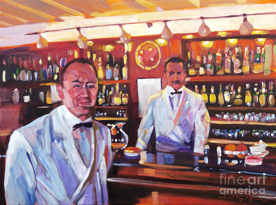Harrys American Bar Painting by David Lloyd Glover
