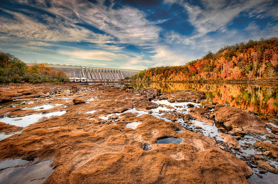 Hartwell Dam Photograph by Brent Craft
