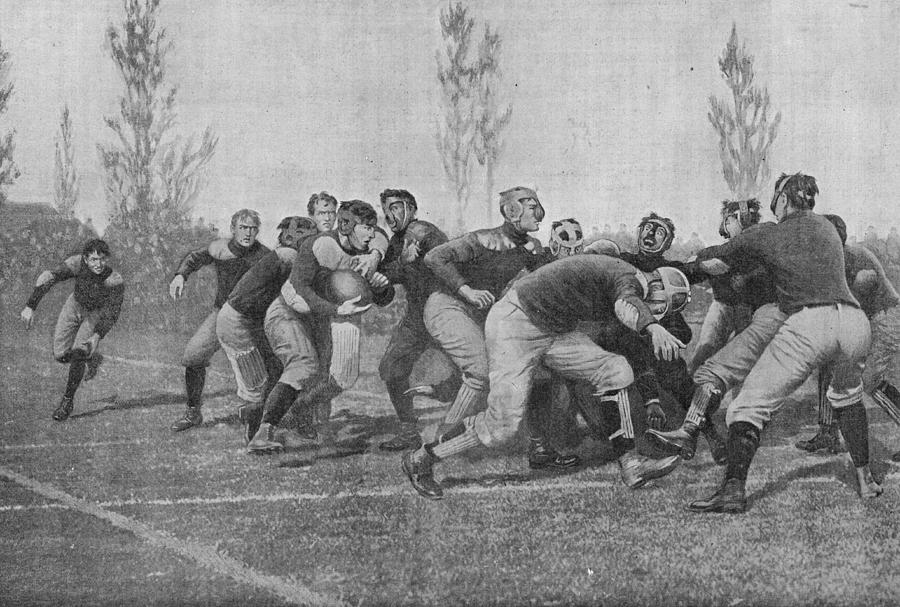 Harvard Versus Yale Date 1905 Drawing by Mary Evans Picture Library