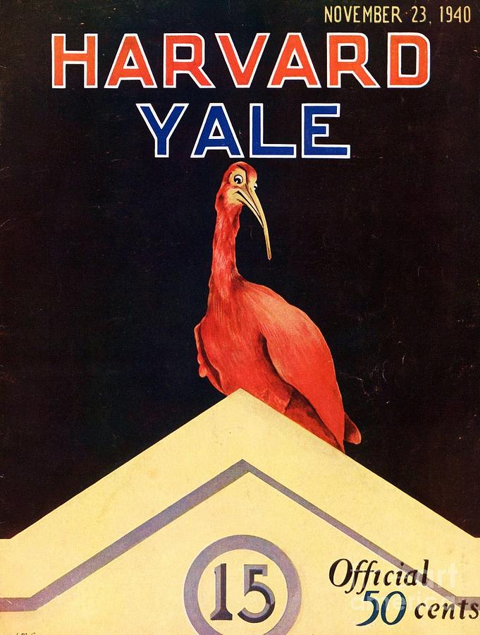 Harvard - Yale  1940 Painting by Thea Recuerdo