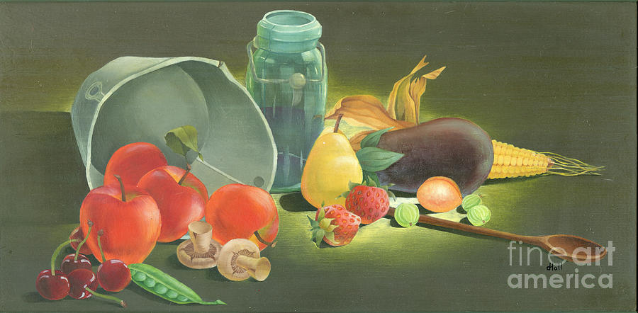 Still Life Painting - Harvest Fruit 2 by Doreta Y Boyd