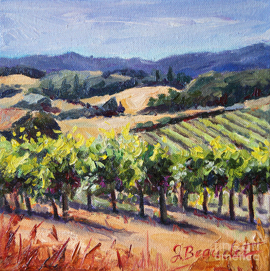 Napa Painting - Harvest Hills by Jennifer Beaudet